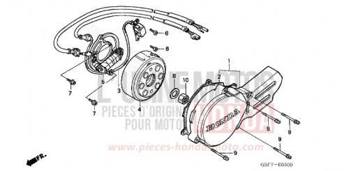 COPERCHIO CARTER MOTORE SINISTRO (CR85R3,4/RB3,4) CR85RB4 di 2004